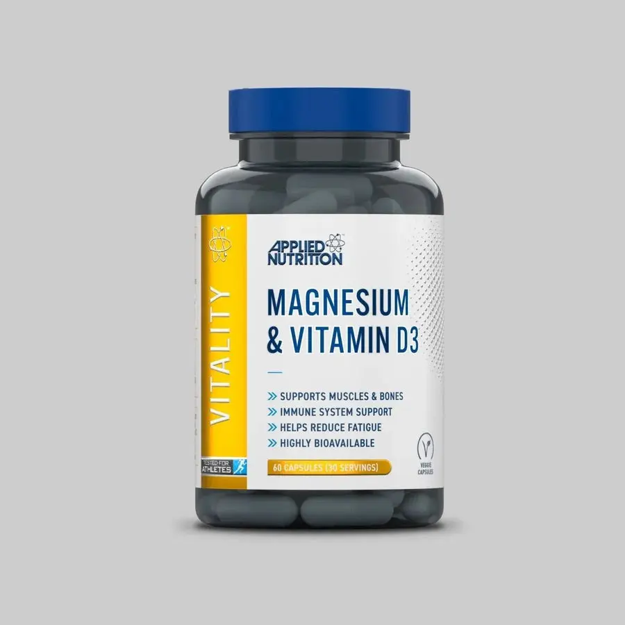 Applied Nutrition Magnesium and Vitamin D3 capsules